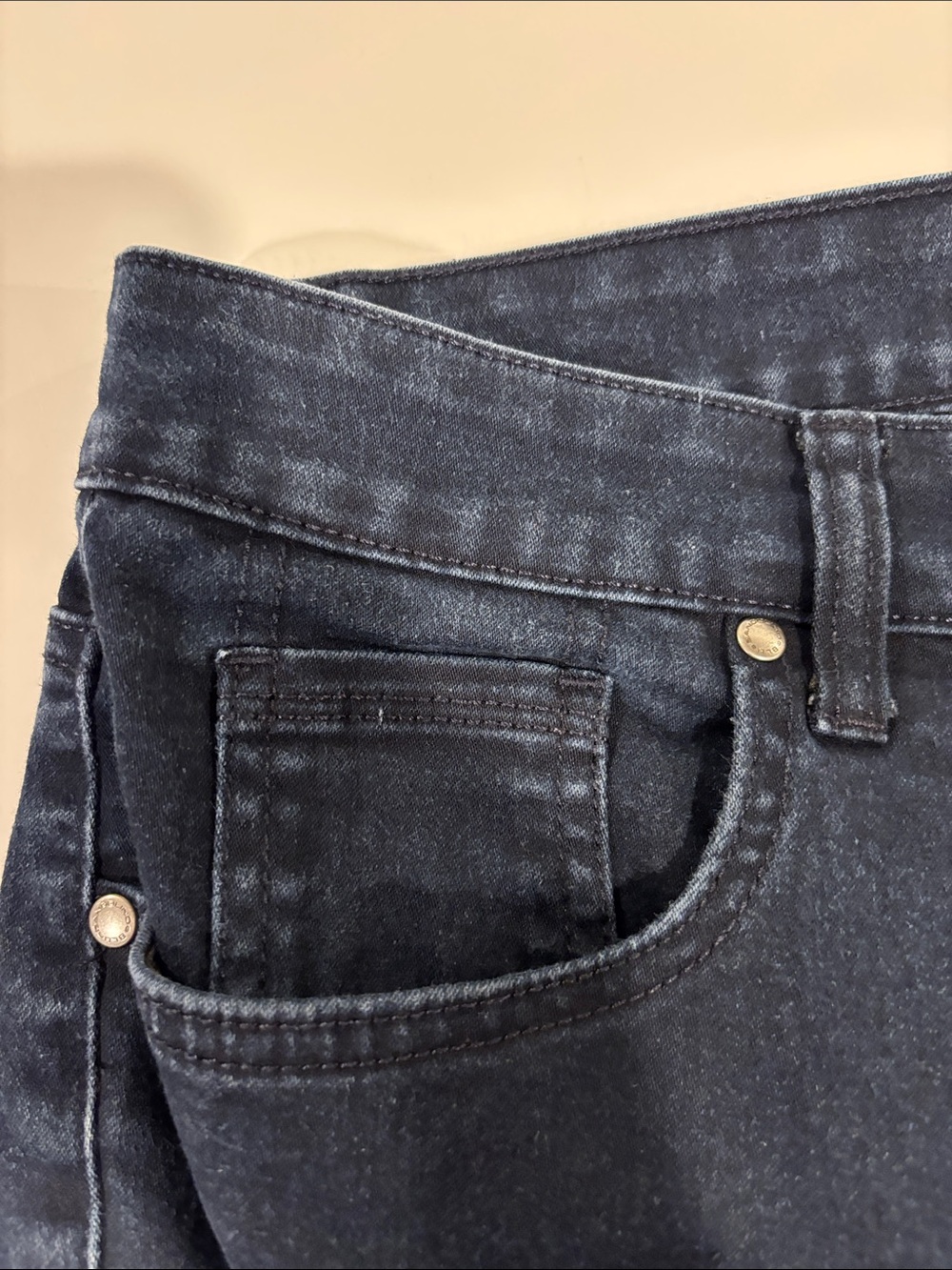 Bandolino Women size 16Dark Blue Slim Straight Jeans capri/crop length 32”. - Picture 5 of 6